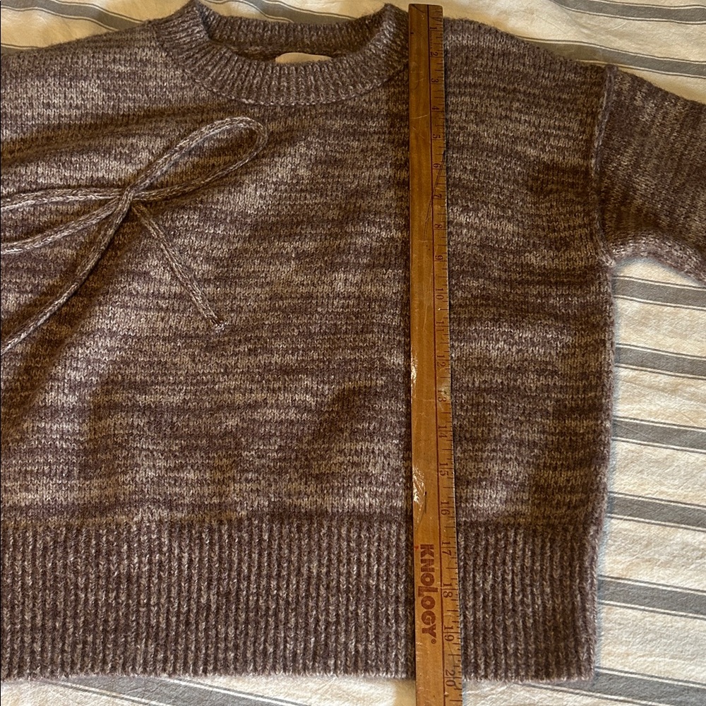 Universal Thread Bow Sweater Brown Crew Neck Wome… - image 10